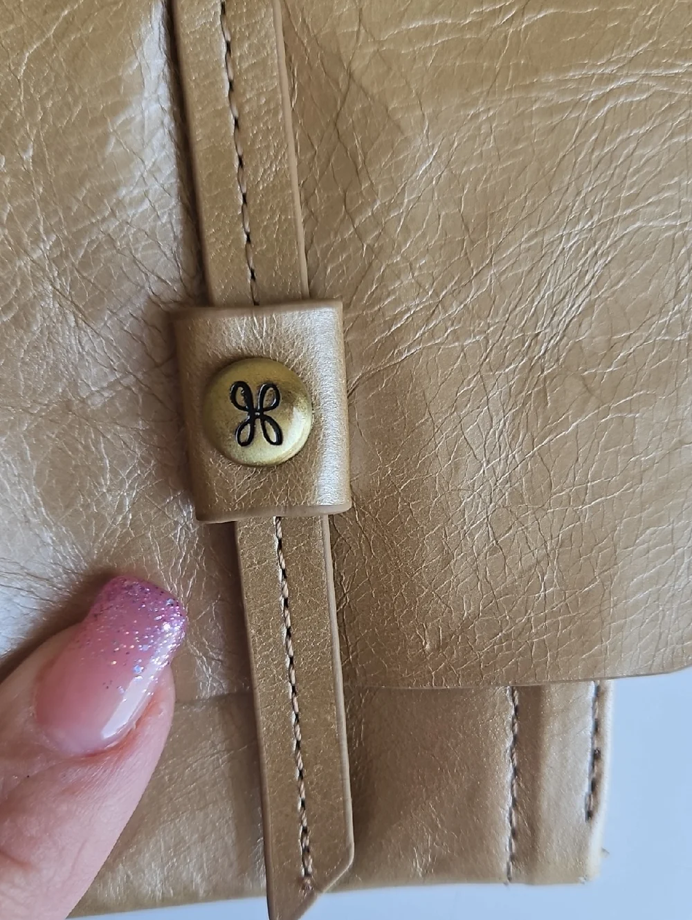 New HOBO token gold dust crossbody